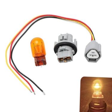 Imagem de Crynod Conjunto De Chicote Elétrico Para Lâmpada Seta E Iluminação Frontal Carro, Halógena + Conector, Substituição 26243-5Ha0A, Compatível Com Carros Nissan (Multicolorido)
