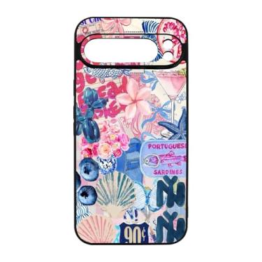 Imagem de qizjio Linda capa de telefone colagem à prova de choque protetora costeira capa de telefone para Google Pixel 9 Pro XL