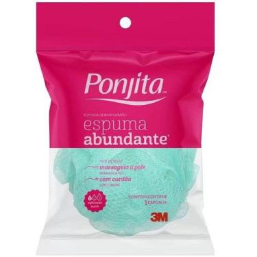 Imagem de Esponja para Banho Espuma Abundante Ponjita - 3M, VERDE