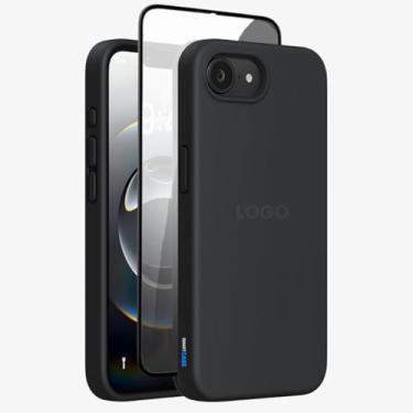 Imagem de Kit Capa Capinha Case Proteção Premium Preta Anti Impactos + Película de Privacidade (iPhone 16e)