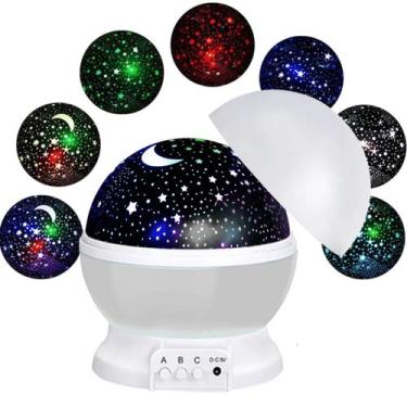 Imagem de Luminária Abajur Projetor Estrelas 360 Colorido Galáxia - Luatek