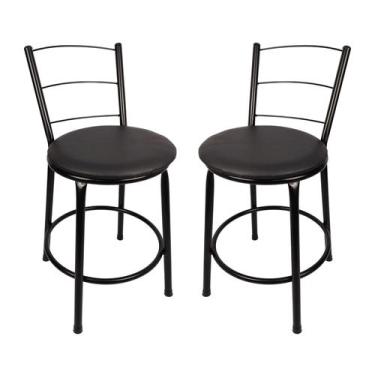 Imagem de Kit 2 Banqueta Baixa 3 Arames Para Cozinha, Balcão e Bancada - ESPAÇO 