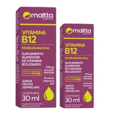 Imagem de Kit C/2 Vitamina B12 Solução 30Ml Frutas Vermelhas - Maltta