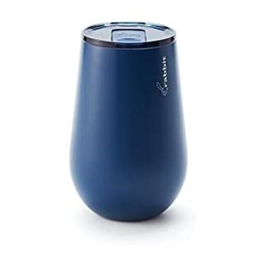 Imagem de Rabbit Copo de vinho de aço inoxidável de parede dupla, inclui tampa deslizante sem respingos