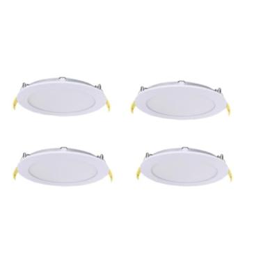 Imagem de HALCO Lighting Technologies ProLED Integrado Recessed Select Slim Downlight Trim 15.2 cm 12W 2700K-5000K Cor Selecionável Regulável JA-8 (pacote com 4) FSDLS6FR12/CCT/LED/4PK 89141