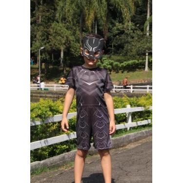 Imagem de Fantasia Temática Pantera Negra com Máscara - Modelo 2 - Fabuloso Atel