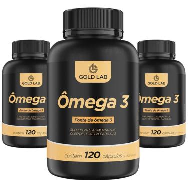 Imagem de Kit C/3 Ômega 3 C/120 Cápsulas - Gold Lab