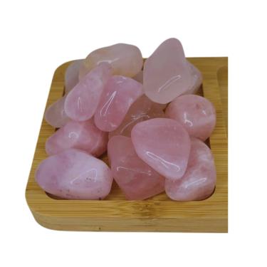 Imagem de Quartzo Rosa Pedra Rolada 250g Semi Preciosa Pedra do Amor