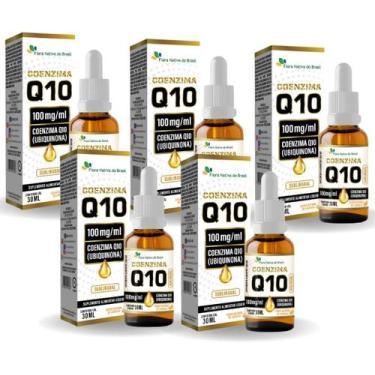 Imagem de Kit Com 05 - Coenzima Q10 (100mg) 30ml Sabor Laranja Flora Nativa - Fl