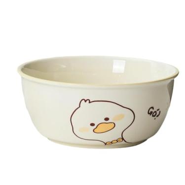 Imagem de Pratos de desenho animado de creme de cerâmica para casa fresca e adorável tigela de sopa de alta temperatura - 20 cm