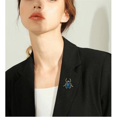 Imagem de Broche de besouro de inseto esmaltado para mulheres e homens dourado moda criativa abelha animal broches alfinetes de lapela acessórios de vestido delicado joias de festa de aniversário, Medium, Zinco