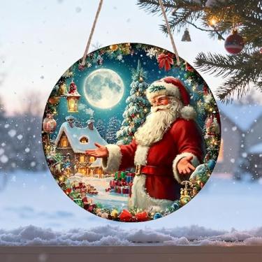 Imagem de Cartazes e impressões de parede de alumínio redondos planos 2D, adequados para cozinha, banheiro, escritório, decoração de casa de fazenda, presente para colegas de trabalho, irmão, irmãs, amigos