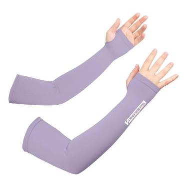 Imagem de Manguito Infantil Proteção Uv50 Futebol Esportes Tempe Lilás