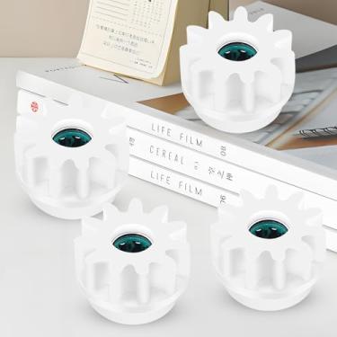 Imagem de CANIPHA Generic 4 peças de reposição para esfregão giratório, compatível com O-Cedar/Vileda, material plástico e aço, fácil de instalar, branco, redondo, sem tampa, parte de limpeza, parte de balde de