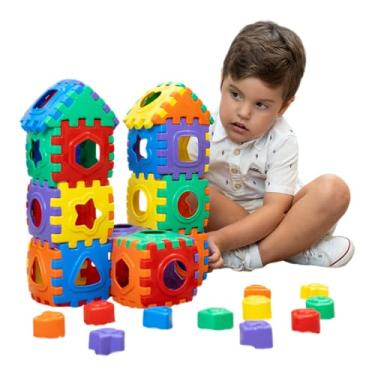 Imagem de GGB Plast Brinquedo Educativo Blocos Divertidos 52 Peças