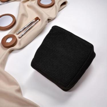 Imagem de 1 bolsa menstrual, bolsa sanitária com zíper de veludo cotelê, bolsas de menstruação portáteis fofas, porta-absorventes internos para mulheres, sacos de descarte para armazenamento de escritório e