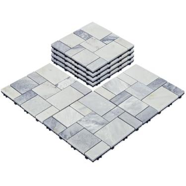 Imagem de jxgzyy Pedras de pedra natural para uso ao ar livre para jardim, pedras retangulares de massagem terapêutica de 33 cm