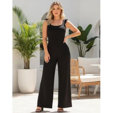 Imagem de Macacão Feminino Longo Pantalona Viscolycra Elegante Macaquinho Social