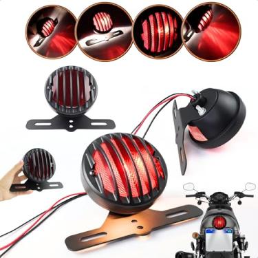 Imagem de Luz Traseira De Freio E Placa Para Motos Harley Honda Yamaha Ducati