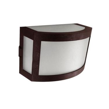 Imagem de Arandela Mini Finestra de Muro Parede 18x11x9cm 1xE27 Marrom - Queluz