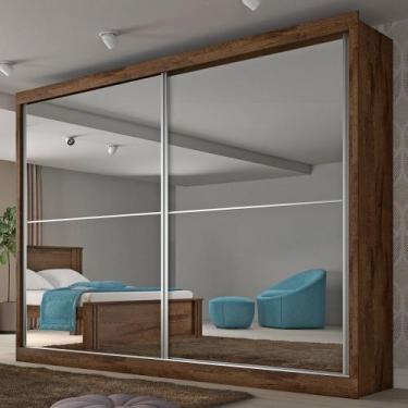 Imagem de Guarda-Roupa Casal Verona Plus 2 Portas 4 Gavetas Com Espelho 100% Mdf