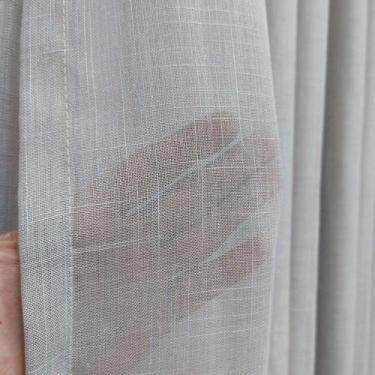 Imagem de Cortina Voal Linho Com Forro Sala Porta Janela 4,00x2,60 - Salvatex, L