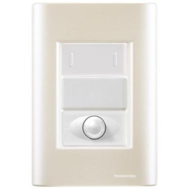 Imagem de Cj Interruptor paralelo + Dimmer ajustável Giz Pérola Tramontina compl