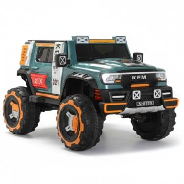 Imagem de Quadriciclo Elétrico Infantil Frente e Ré Kem 12v 4 Motores Carrinho Motorizado Caminhonete Até 8 anos Tração Led Mp3 Cinto de Segurança (Azul Turquesa)