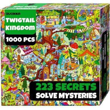Imagem de QUOKKA 1000 Piece Puzzle for Adults – 223 Hidden Secrets, Engaging Audio Story, Snap-Tight Thick Pieces – Collect All Four Adult Puzzles in Series To Build One Epic Mystery Realm (Twigtail Kingdom)