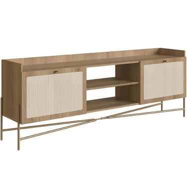 Imagem de Rack Para Sala De Estar Tv 65 Pol 183cm Industrial Indy A03 Hanover Dourado