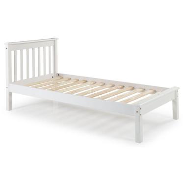 Imagem de Cama Solteiro Inglesa Em Madeira Maciça Mv Outlet Branco