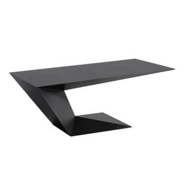 Imagem de Mesa de trabalho Mesa executiva preta para escritório, mesa de trabalho moderna madeira com estrutura resistente(XL)