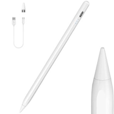 Imagem de Caneta Pencil Para iPad, Caneta Para Ipad Pencil com Palm Rejection e Ponta de Alta Precisão de 1.0mm - Branca (Compatível com todos iPads lançados em 2018 e Posteriormente)