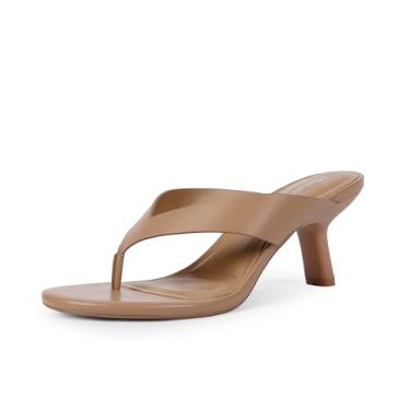 Imagem de Modatope Sandálias femininas de salto alto com bico aberto arredondado, Nude., 40