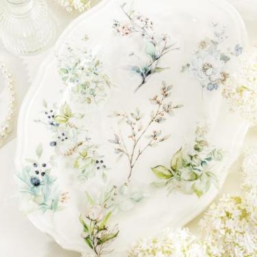 Imagem de Adesivos florais em aquarela pastel YOKSAS 120 unidades à prova d'água