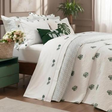 Imagem de Cobreleito Queen Size 250 Fios Esmeralda Super Elegante - De Luca Enxo