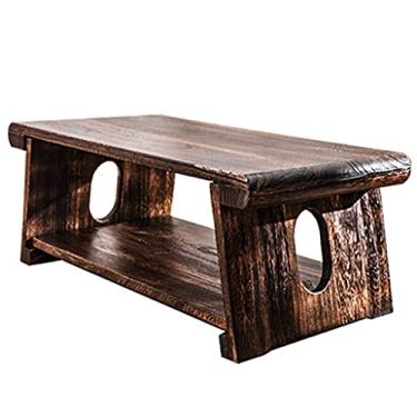 Imagem de Bandeja de mesa de cama dobrável mini mesa de café e chá mesa de café para TV cama dobrável para servir café da manhã bandeja de laptop tamanho grande bandeja de mesa de cama dobrável (cor: marrom