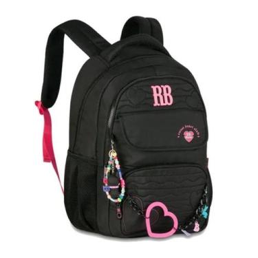 Imagem de Mochila Rebecca Bonbon Escolar Juvenil Com Corações Preto - Clio