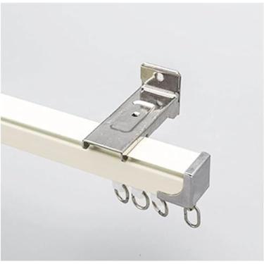 Imagem de GIAOT Varão de cortina divisória de quarto, trilho de cortina - conjunto de trilhos de cortina de teto com ganchos e todos os acessórios)