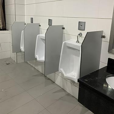 Imagem de CHBGLNTY Parede de vaso sanitário, parede divisória de mictório para homens, painéis de tela de privacidade de mictório, tela de proteção de separação, separador de separação de mictório