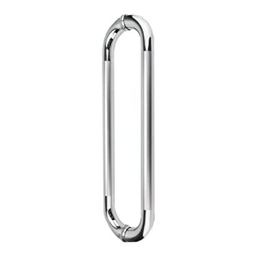 Imagem de Puxadores de barra de puxar para porta de loja de escritório, barra de maçaneta de porta de entrada de porta de madeira, puxadores de barra de aço inoxidável para porta de chuveiro deslizante (cor