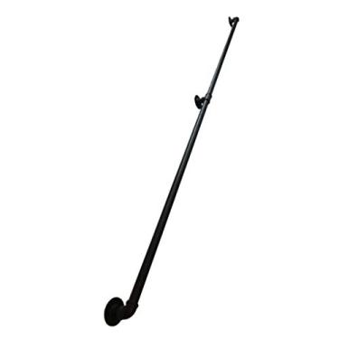 Imagem de FZZIBQYR Corrimão de escada para barras de apoio industriais internas/externas para escadas, kit de suporte de rampa de escada, suportes de corrimão de escada, barra de apoio de metal