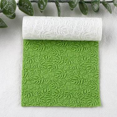 Imagem de Rolo de textura de folhas de argila de polímero, carimbos de cerâmica, rolo de argila, ferramentas faça você mesmo, rolos de textura de cerâmica para brincos de cerâmica, fabricação de joias