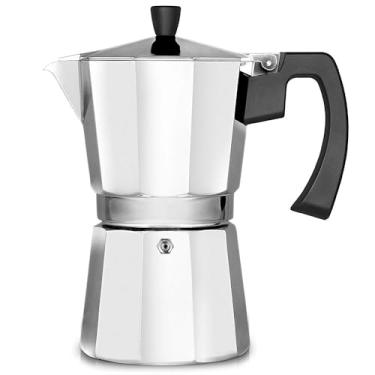 Imagem de Cafeteira Italiana Moka Inox 6 Xícaras Alumínio Tradicional Café Puro
