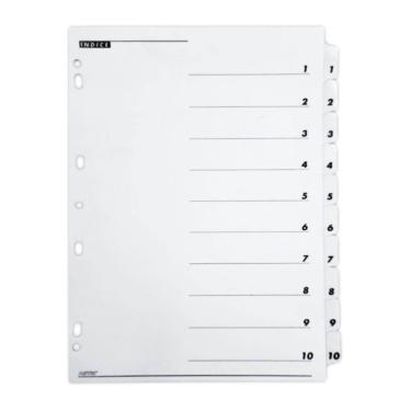 Imagem de Divisórias Para Fichário A4 Artik 10 Divisões C/Visor