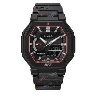 Imagem de Timex Relógio masculino UFC Colossus 45 mm - pulseira preta com mostrador preto e caixa preta, Preto