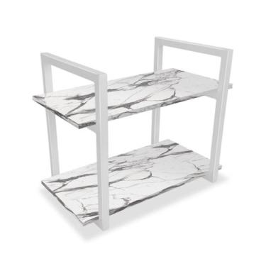 Imagem de Prateleira Milazzo Nicho Design Industrial Branco e Vulcano - Genus Mó