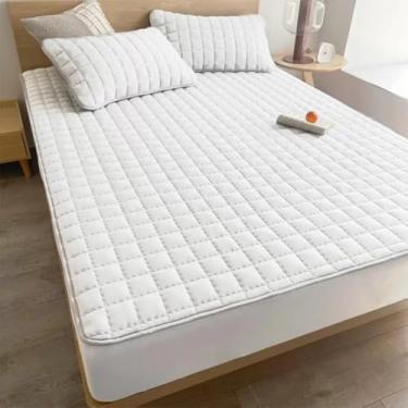 Imagem de Lençol Protetor Impermeável Matelado com Elástico 360º para Colchão – Solteiro Casal Queen e King (branco,Mini Berço)