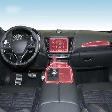 Imagem de HGFLBNV Painel de caixa de velocidades interior de carro pré-cortado TPU película protetora adesivos de reparo antiarranhões, para Maserati Ghibli 2015-2023