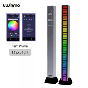 Imagem de Barra Torre De Led Rítmica Rgb Sensor De Som+ 18 Modos Gamer - Keedi, 